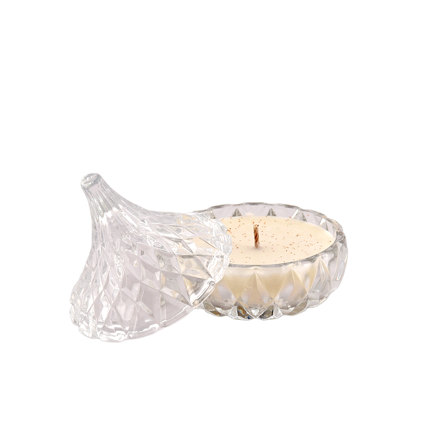Edhas Luxury Scented Candle – Modak-Cut Glass Jar - Image 2