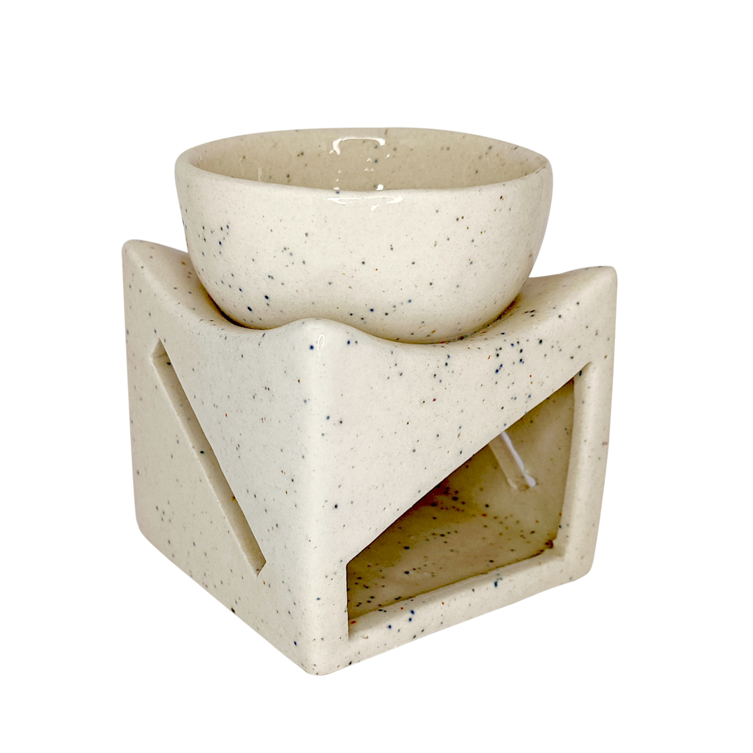 Square ceramic aroma candle diffuser set - Image 3