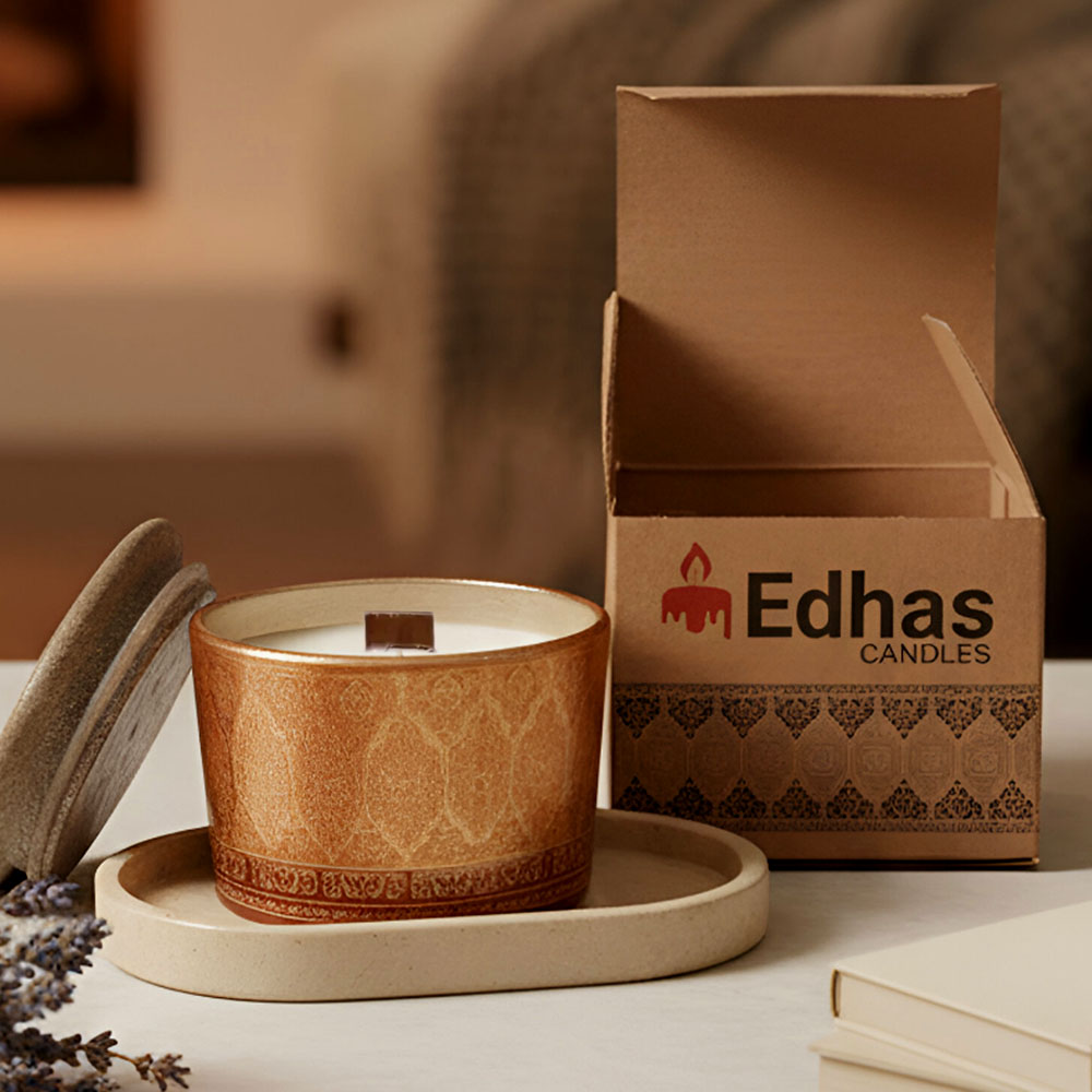 Wooden Wick Rose Candle - Image 2