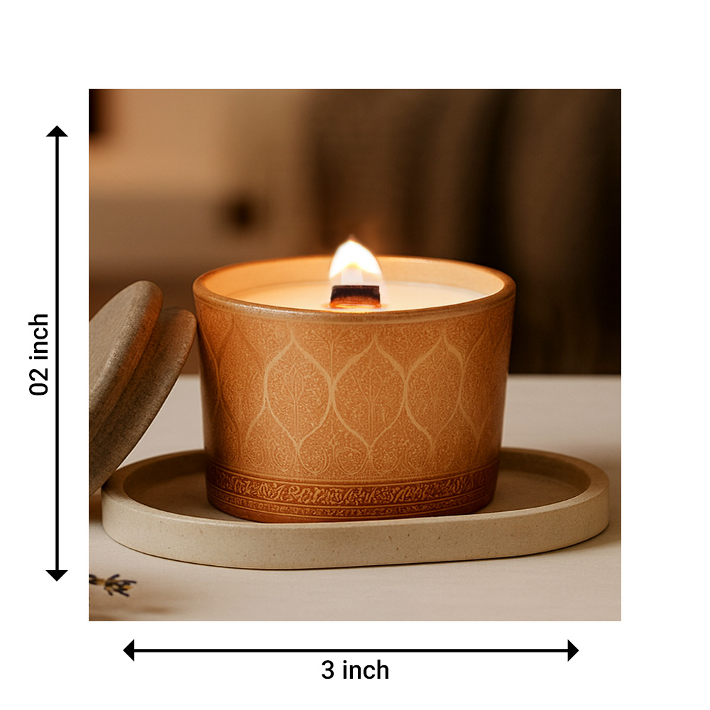 Wooden Wick Rose Candle - Image 4